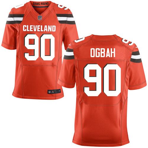 Nike Browns #90 Emmanuel Ogbah Orange Alternate Men's Stitched NFL New Elite Jersey